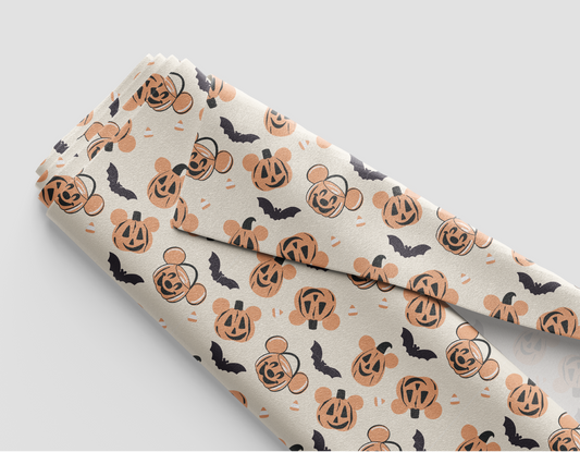 Jack O' Lanterns Fabric - Ivory - PREORDER