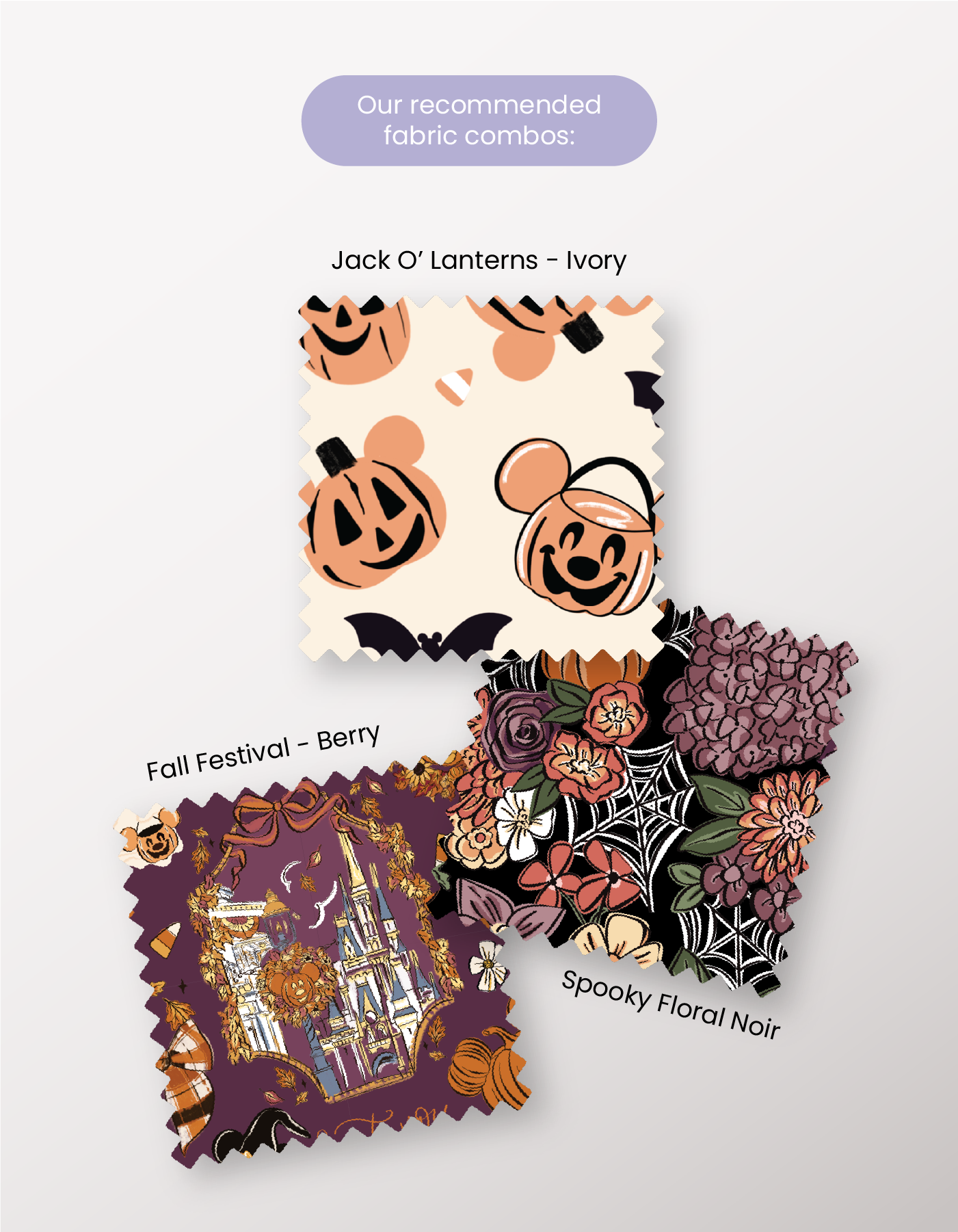 Jack O' Lanterns Fabric - Ivory - PREORDER