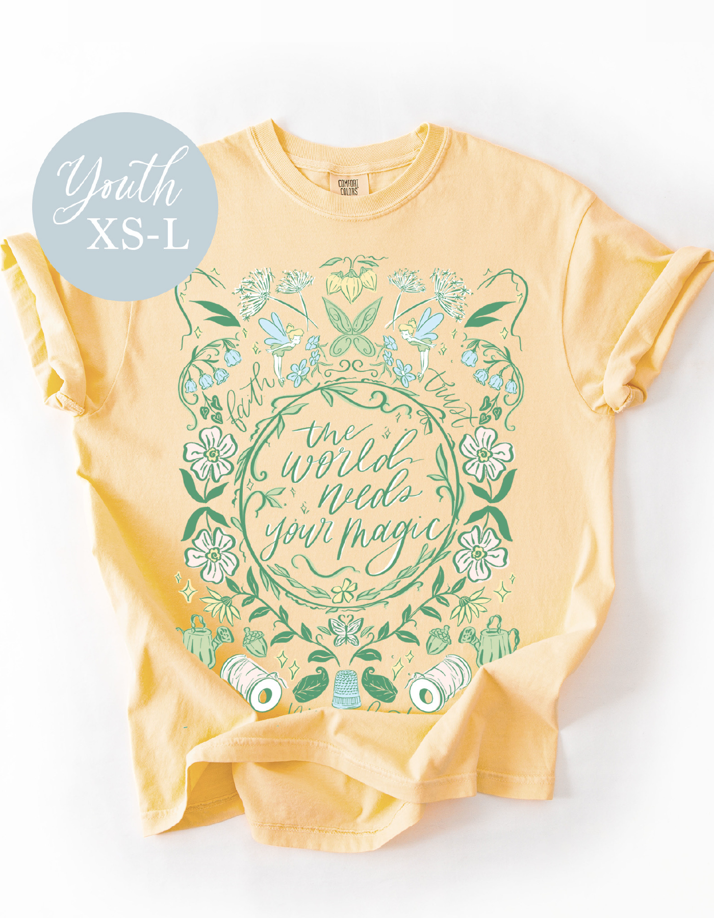 YOUTH Faith and Trust Floral CC Tee - Butter