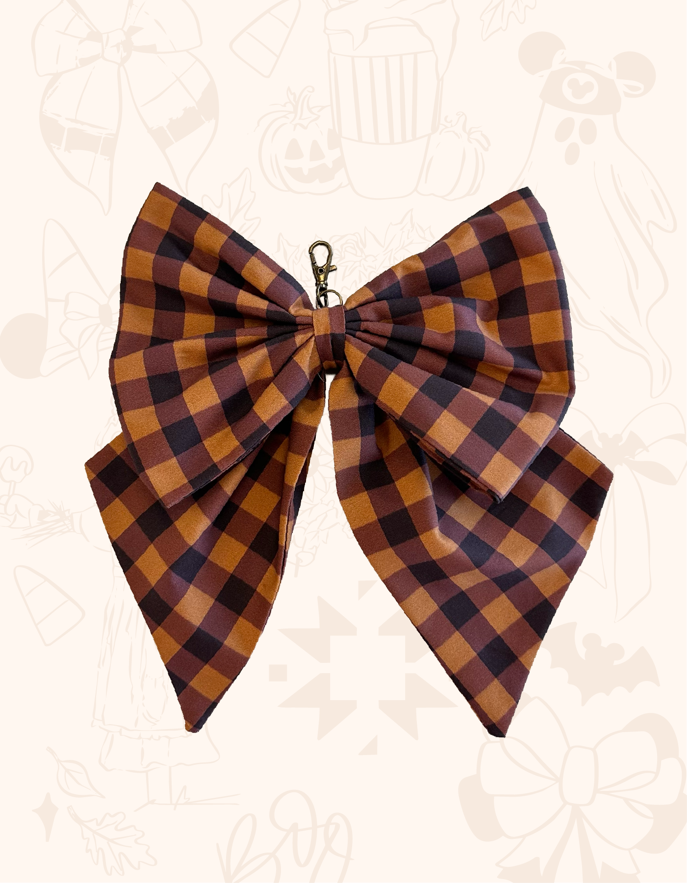 Large Bow - Berry Buckle Gingham - PREORDER