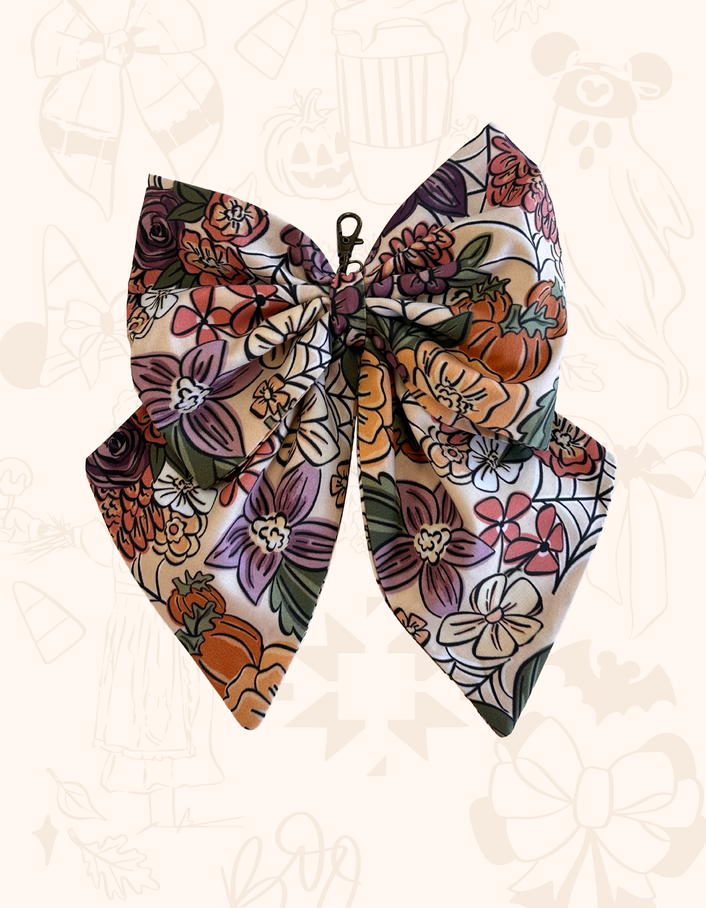 Large Bow - Fall Floral Daylight - PREORDER
