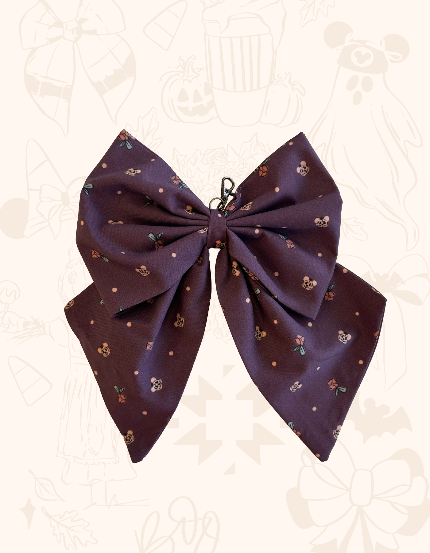 Large Bow - Pumpkin Dot - PREORDER