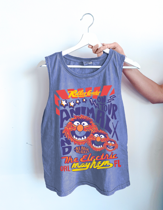 Animal On Tour Mineral Wash Tank - Denim Blue - PREORDER