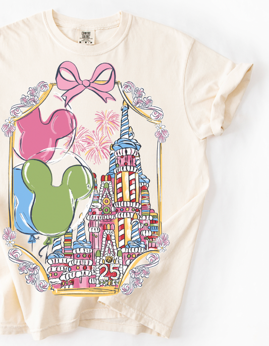 Birthday Cake Castle Tee - Ivory - PREORDER