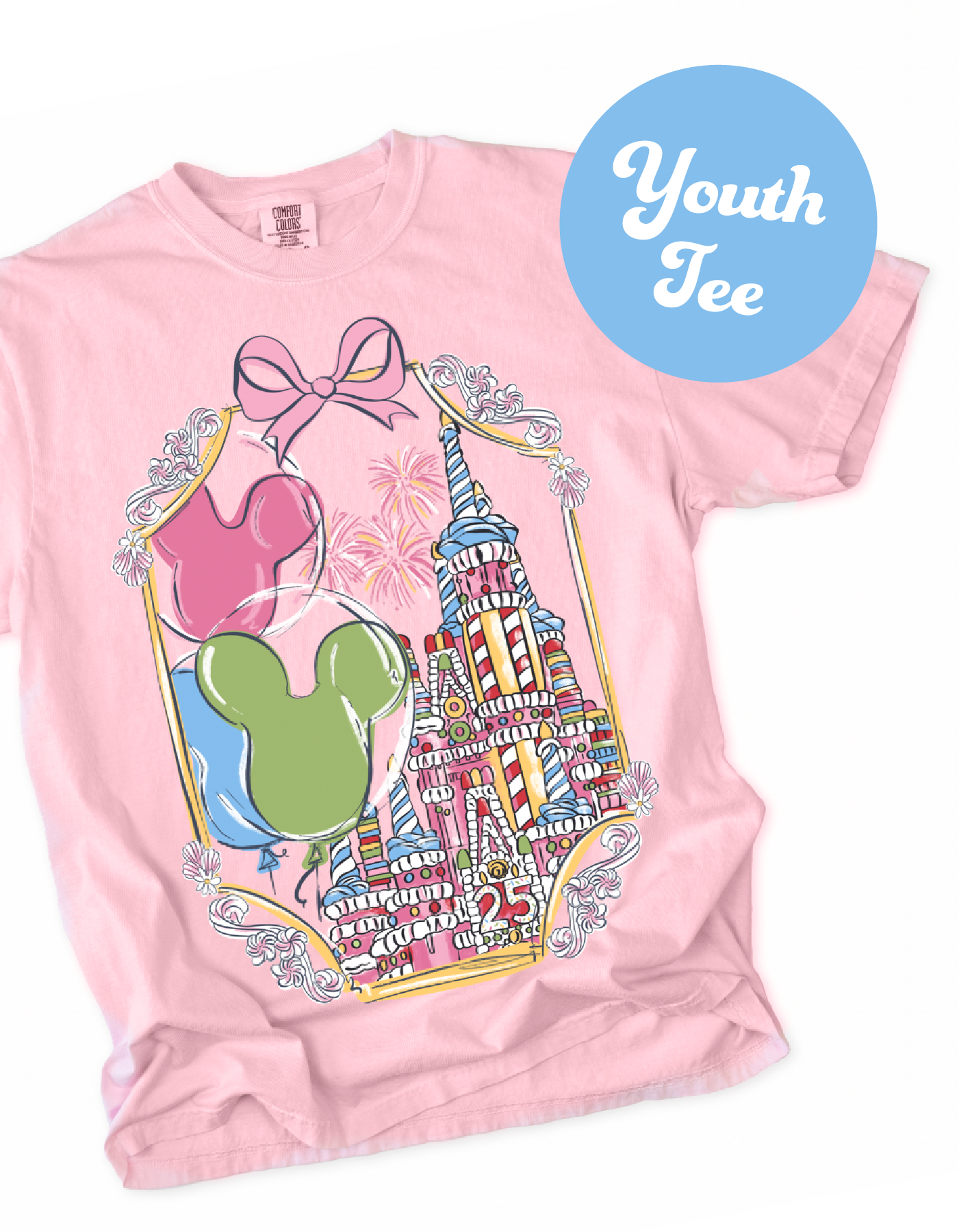 YOUTH Birthday Cake Castle Tee - Blossom - PREORDER