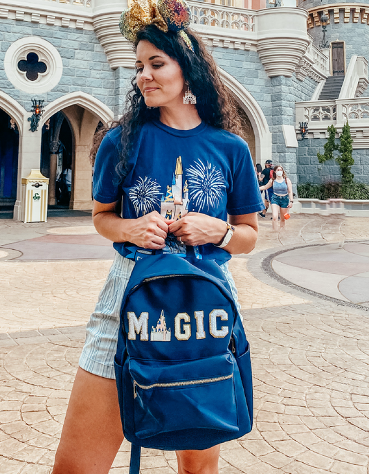Magic Patched Backpack - Navy - PREORDER