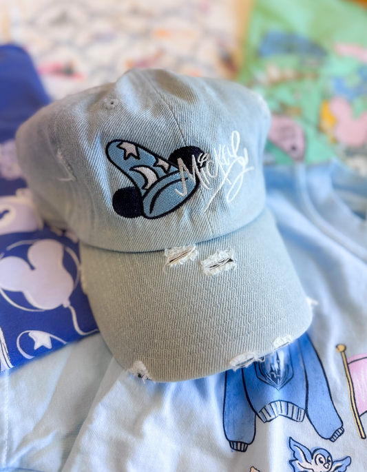 Autographed Sorcerer Hat - Distressed Denim - PREORDER