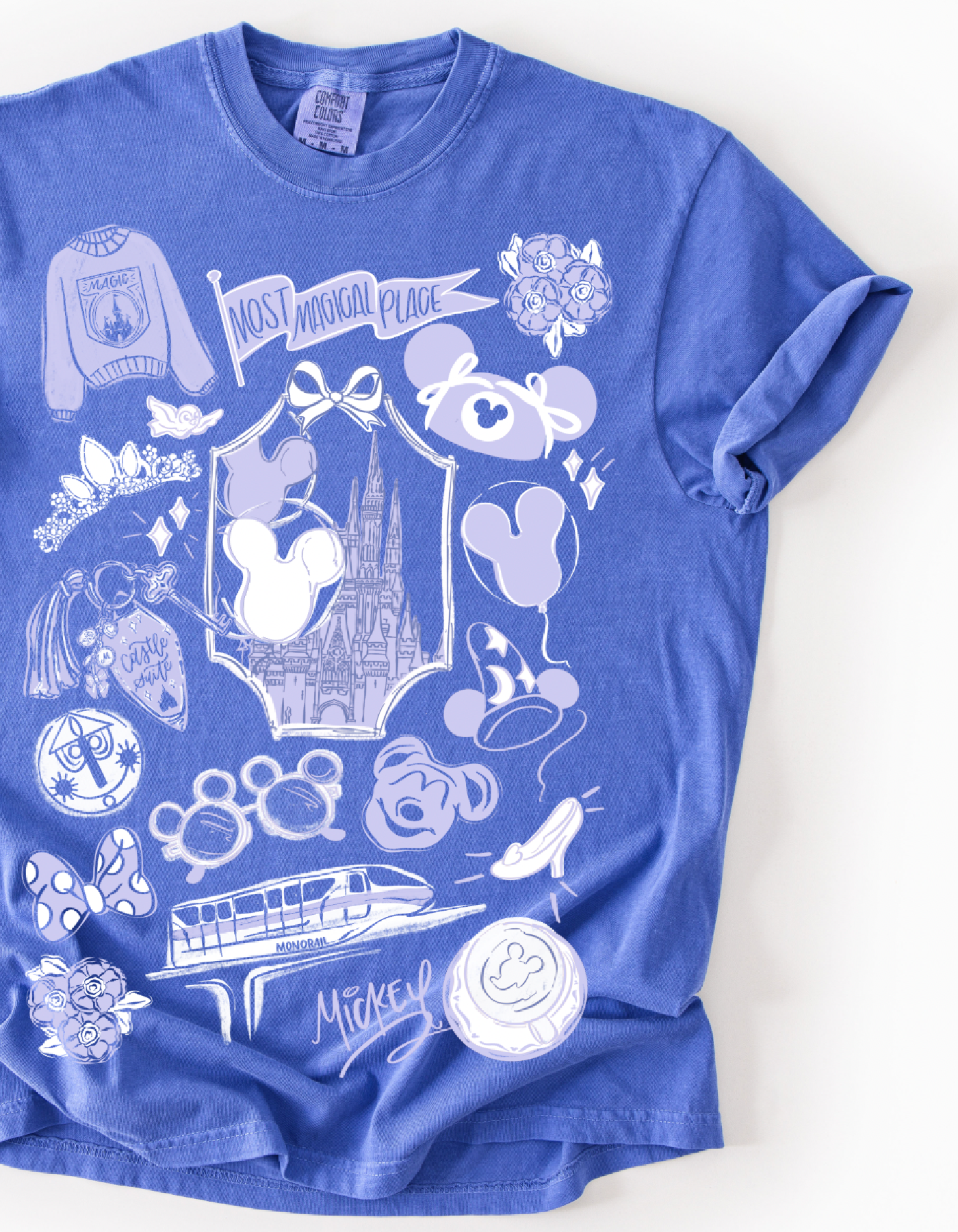 Tone on Tone Most Magical Sketch CC Tee - Periwinkle - IMPERFECT - S