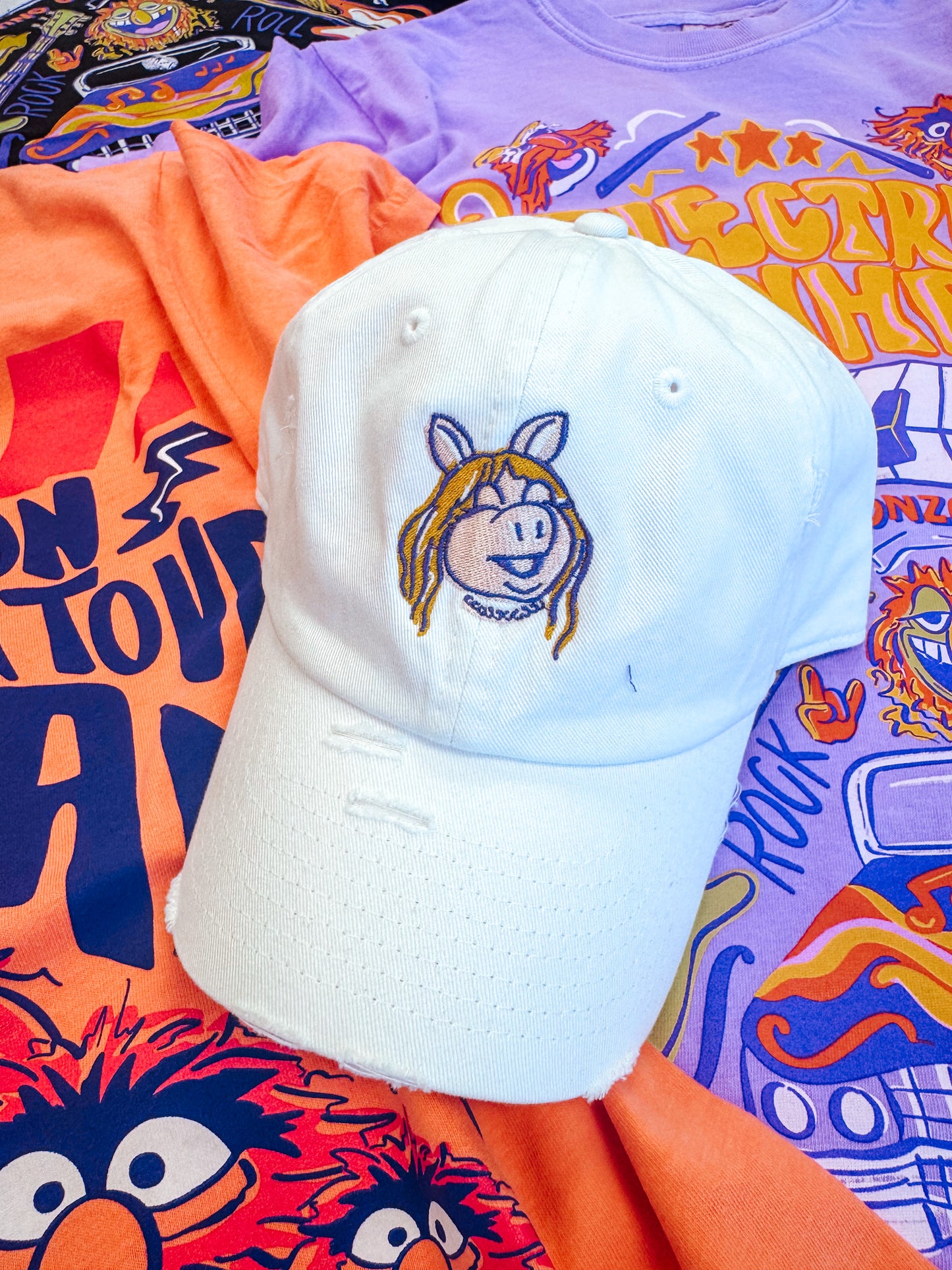 Miss Piggy Hat - White