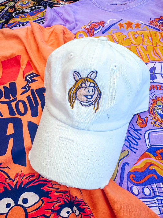 Miss Piggy Hat - White