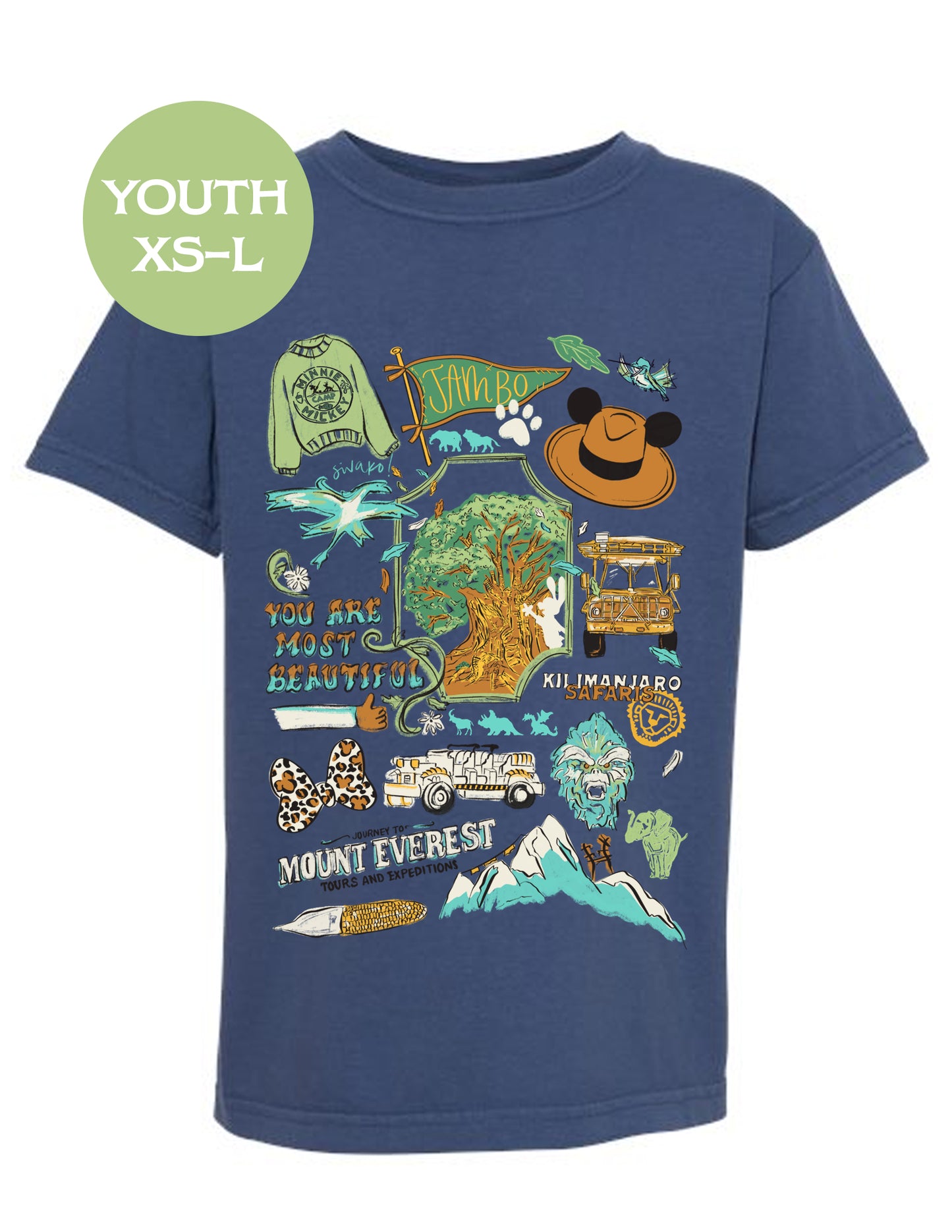 YOUTH Most Adventurous Sketch CC Tee – China Blue – PREORDER