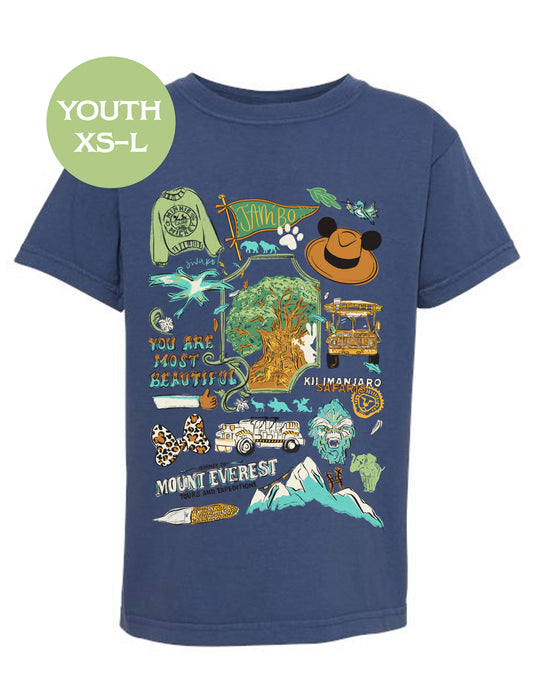 YOUTH Most Adventurous Sketch CC Tee – China Blue – PREORDER