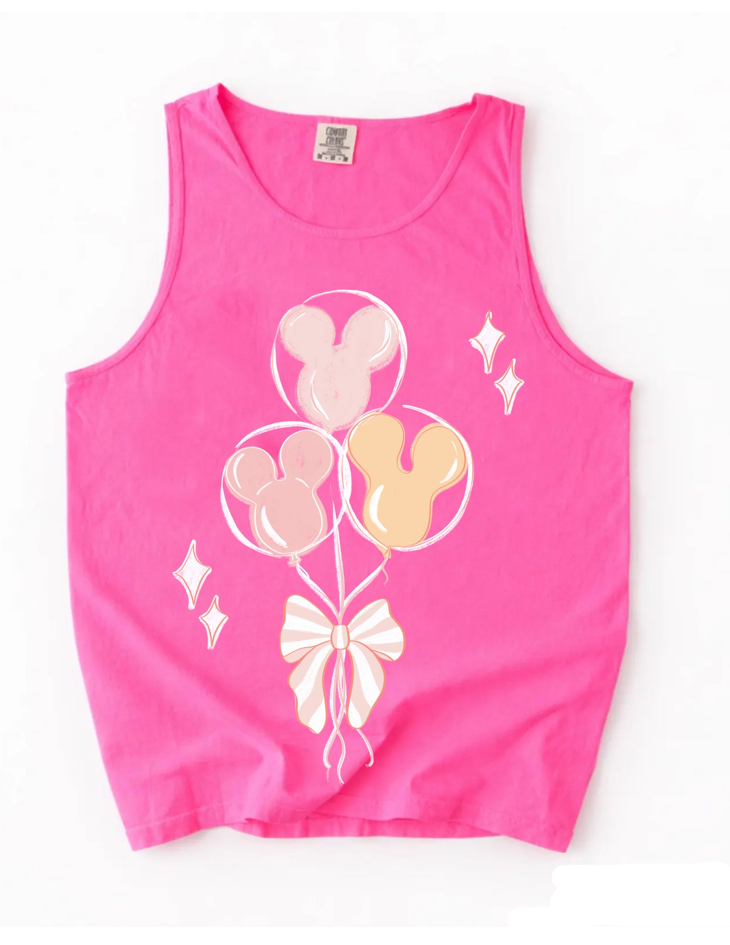 Trio of Balloons CC Tank – Hot Pink