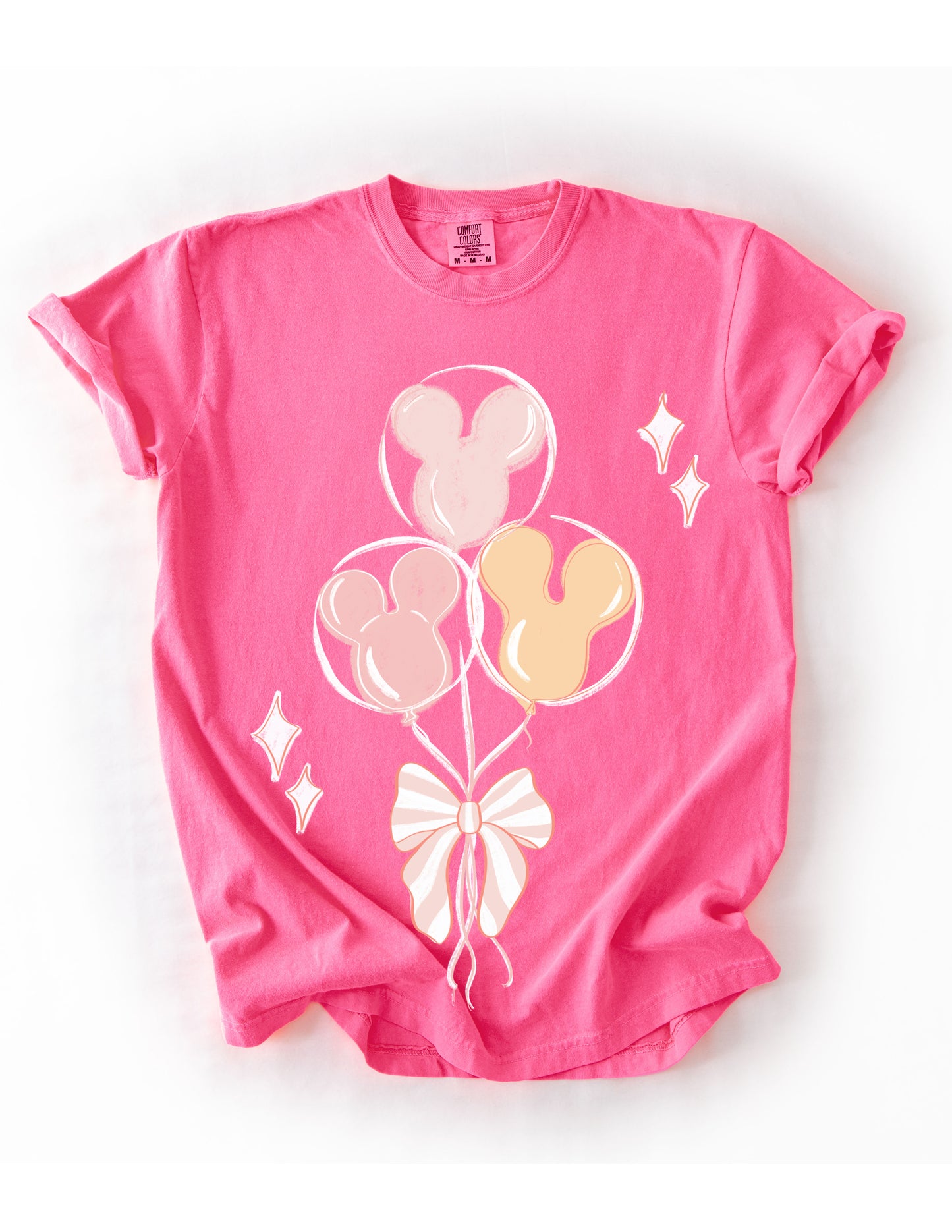 Trio of Balloons CC Tee - Hot Pink