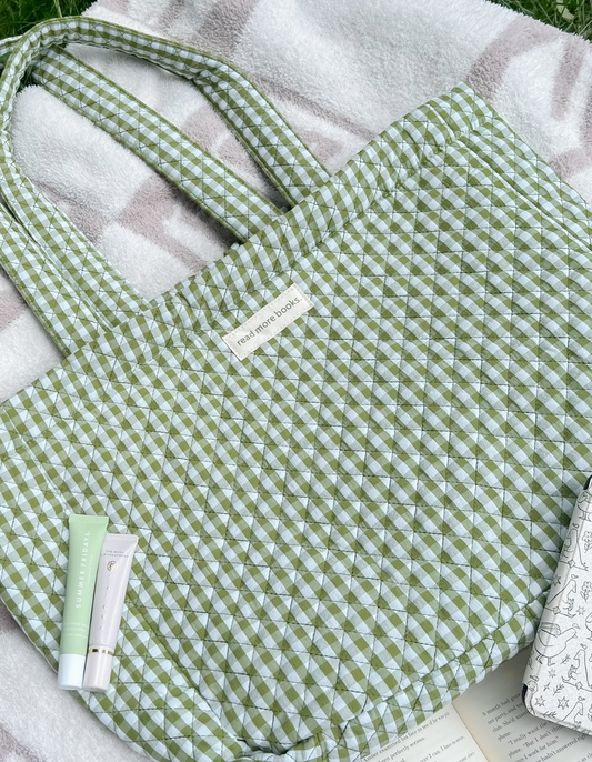 The Everything Bag - Green Gingham - PREORDER