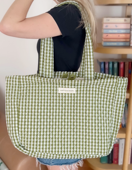 The Everything Bag - Green Gingham - PREORDER