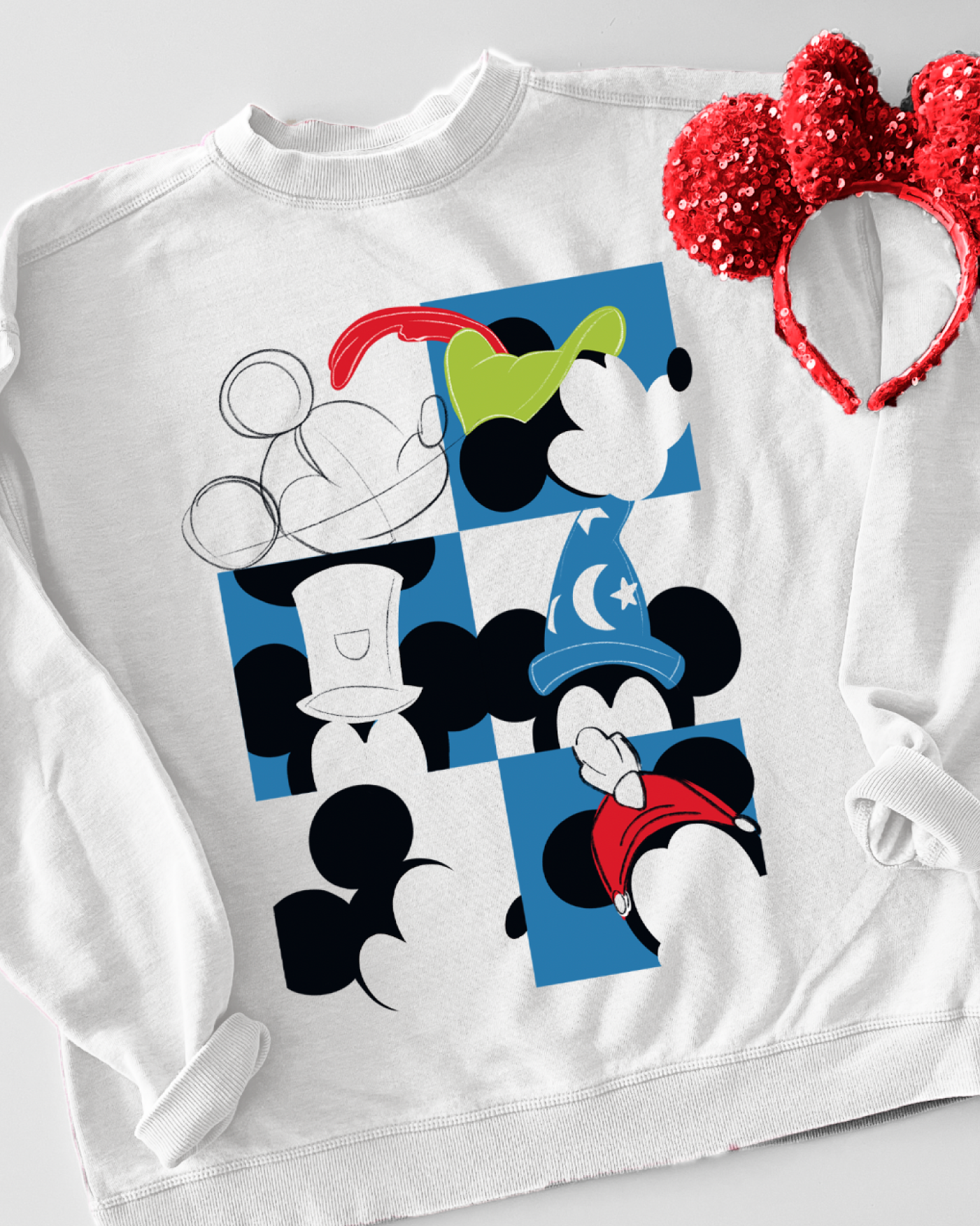 Decade Mouse Sweatshirt - White - IMPERFECT - S