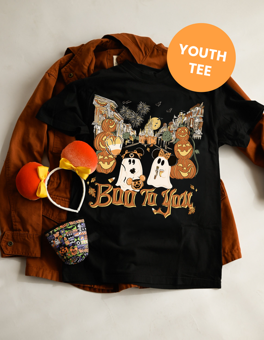 YOUTH Main Street Ghosts Tee - Black - PREORDER