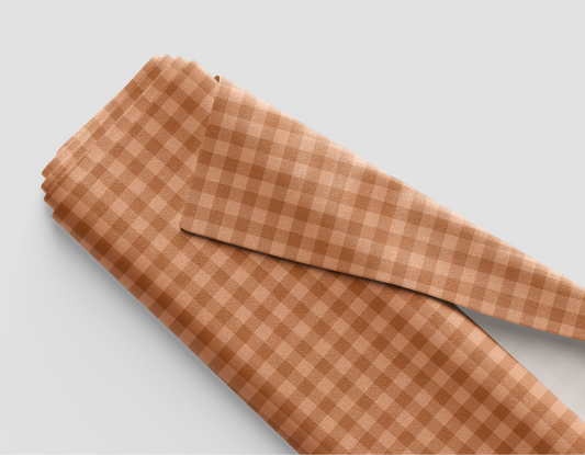 Pumpkin Pie Gingham Fabric - PREORDER