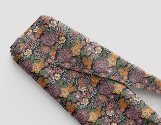 Spooky Floral Noir Fabric - PREORDER