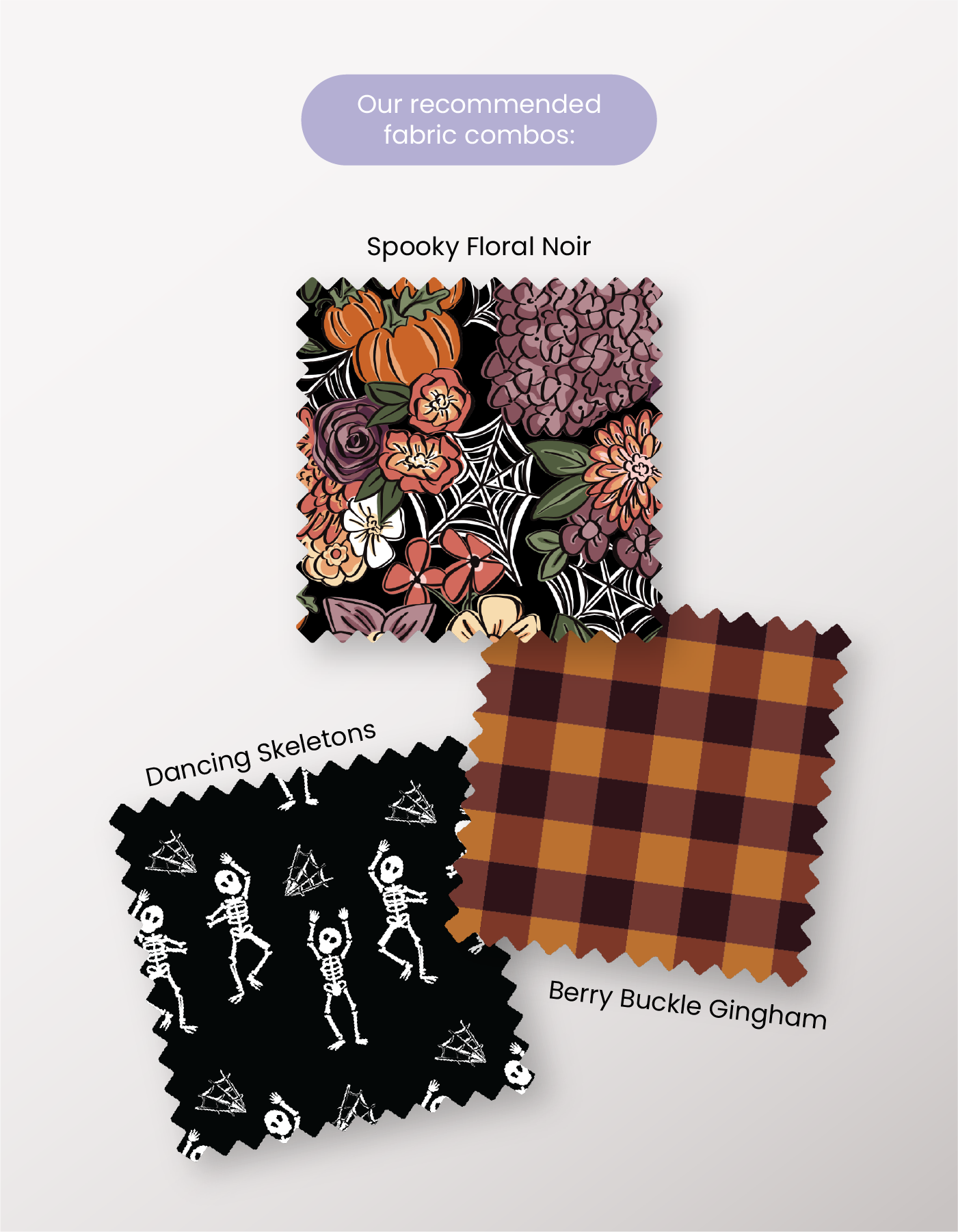 Spooky Floral Noir Fabric - PREORDER