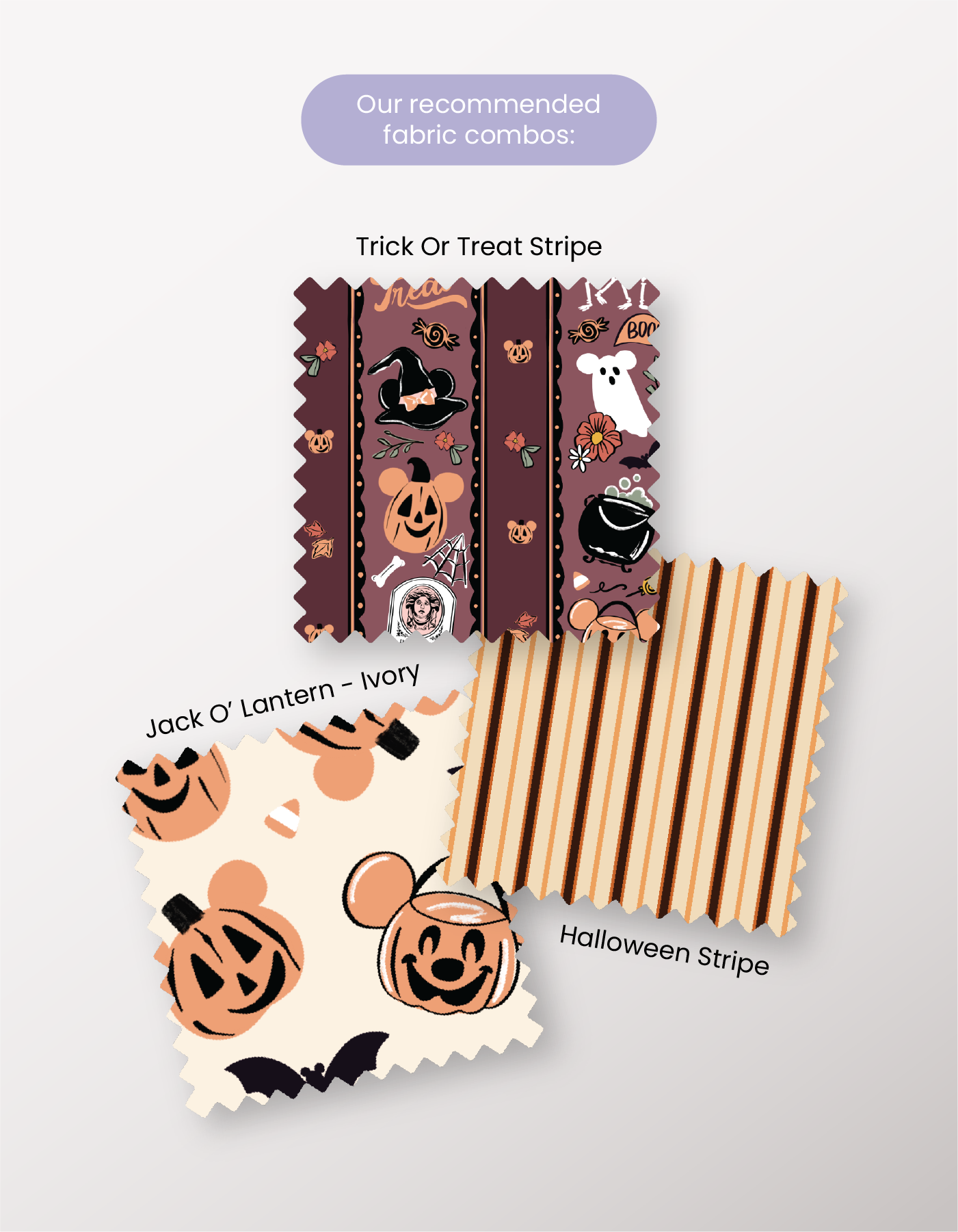 Trick Or Treat Stripe Fabric - PREORDER