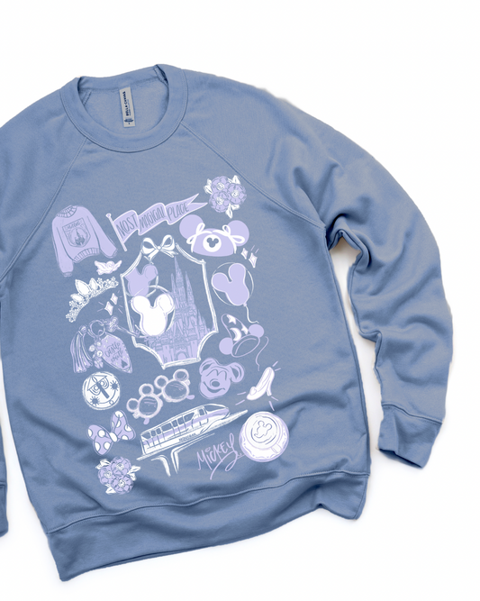 Tone on Tone Most Magical Sketch Sponge Fleece Sweatshirt - PREORDER