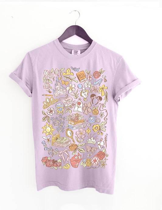Fairytale Floral CC Tee - Orchid - S
