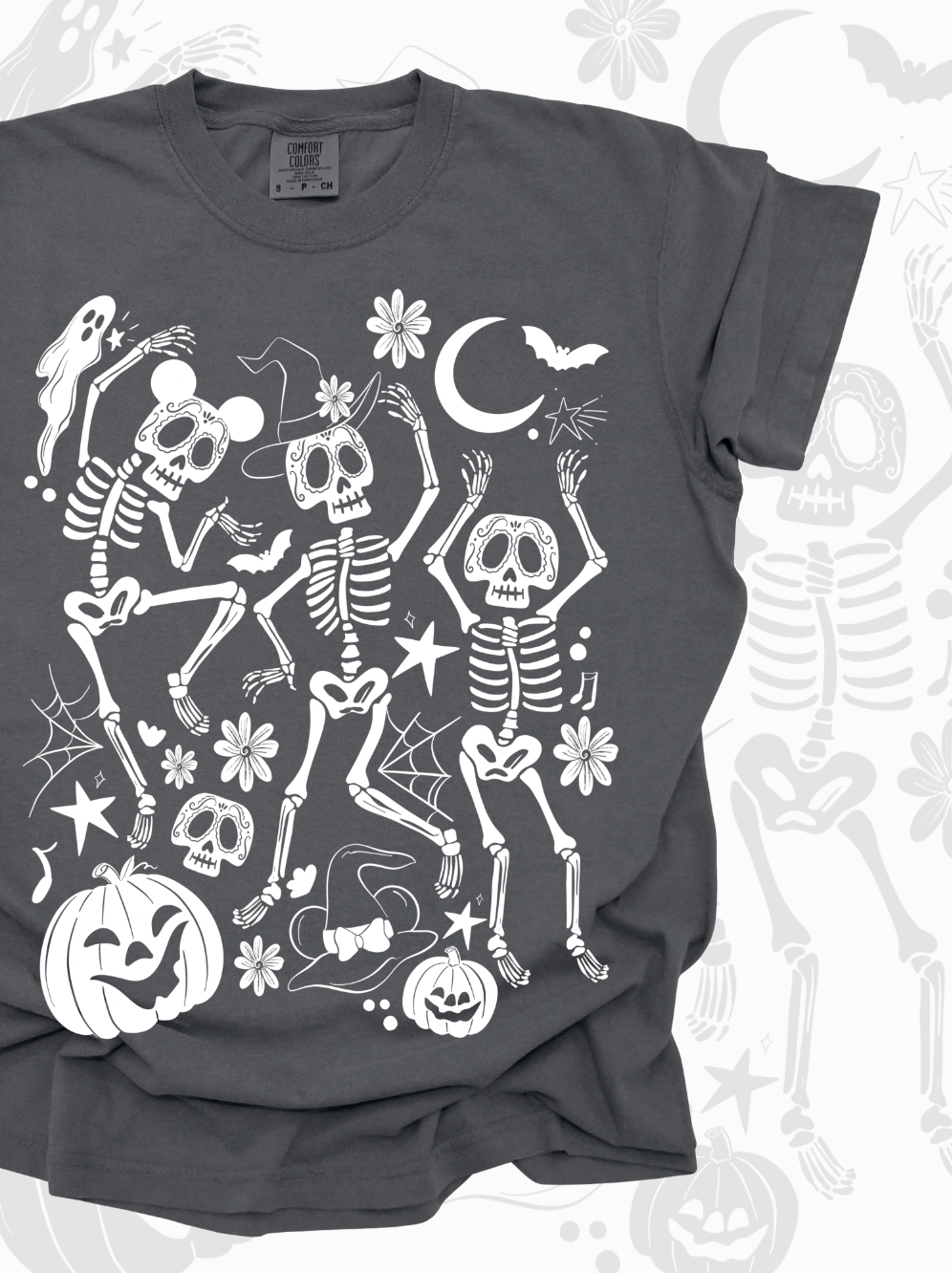 Dancing Skeletons Tee - Pepper