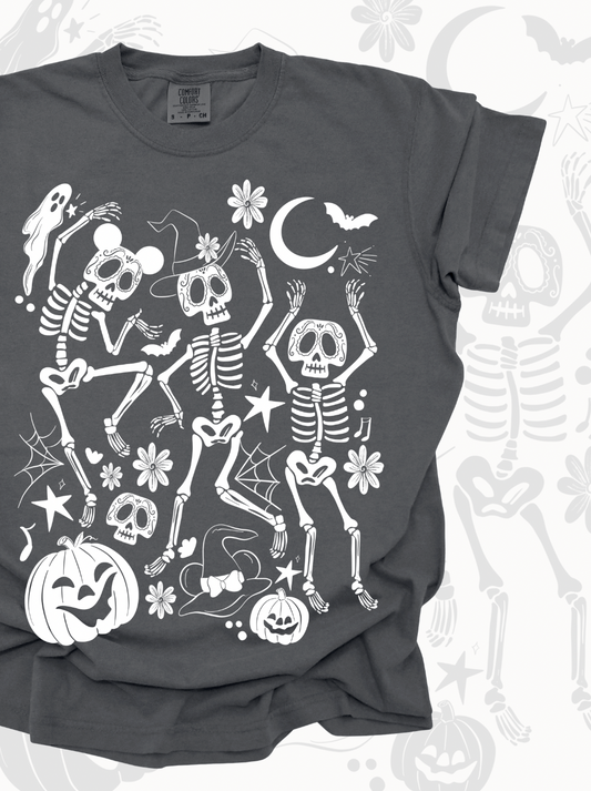 Dancing Skeletons Tee - Pepper