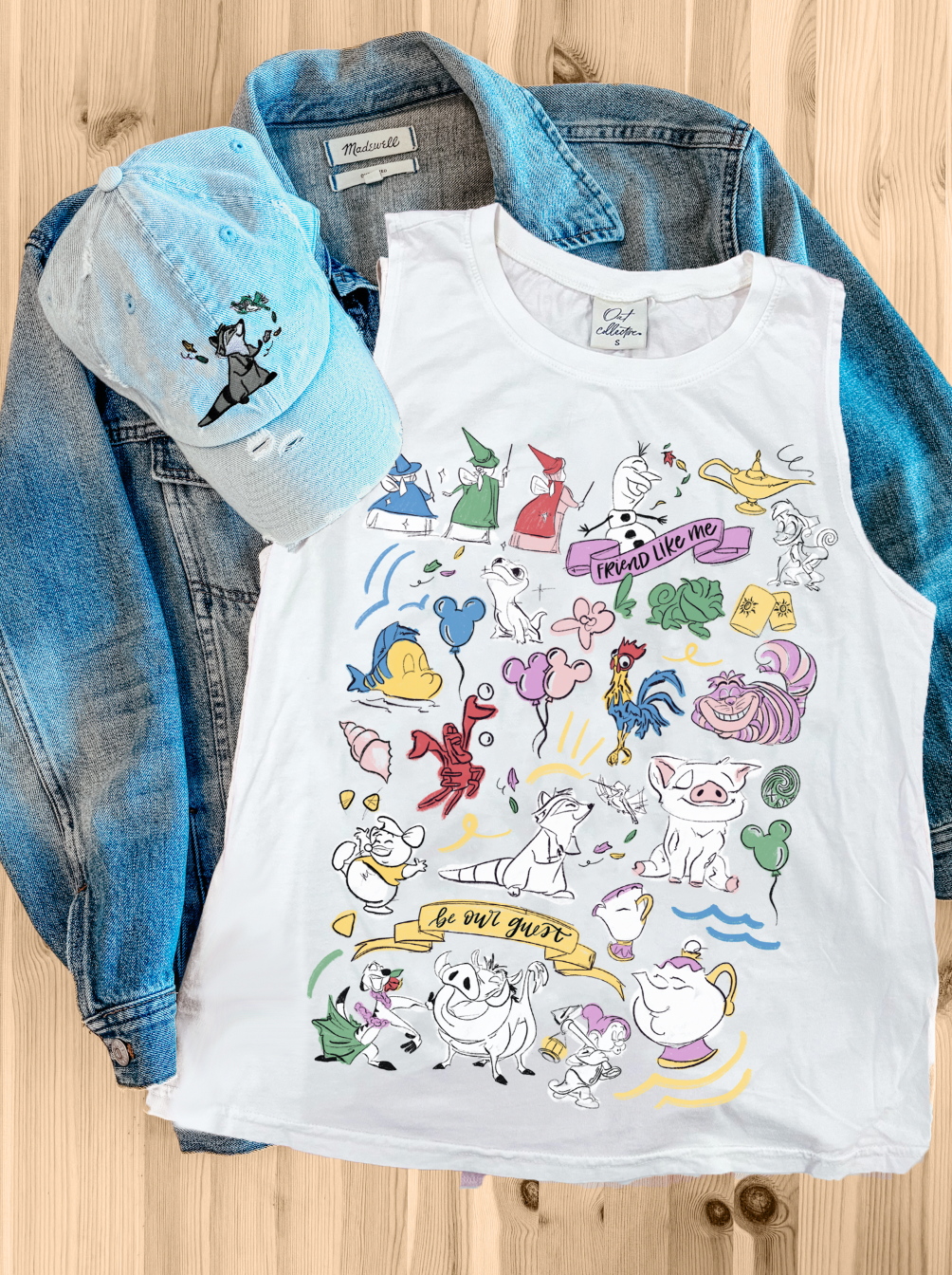 Sidekicks Sketch Mineral Wash Tank- Cream- PREORDER
