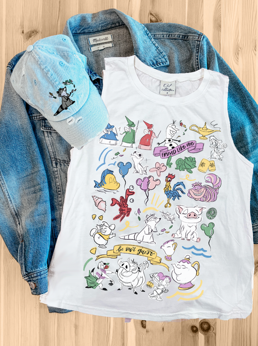Sidekicks Sketch Mineral Wash Tank- Cream- PREORDER