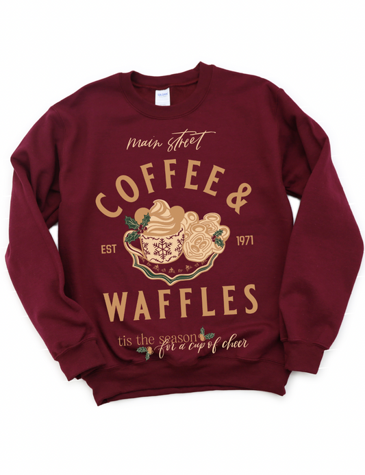 Holiday Coffee and Waffles Sweatshirt - PREORDER