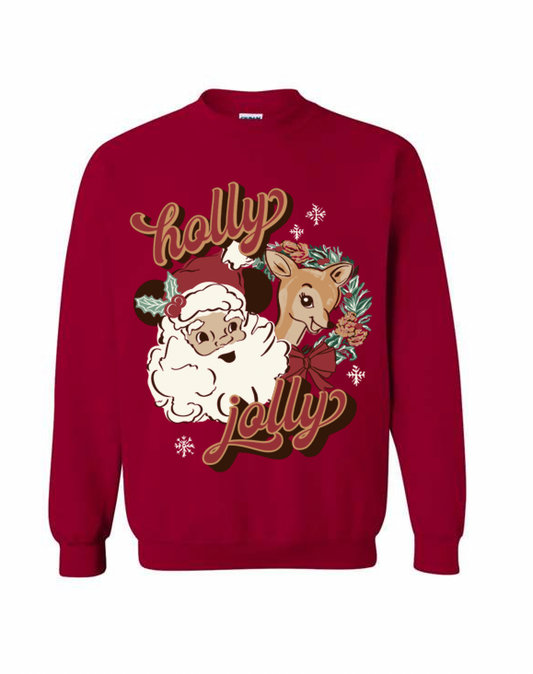 Jolly Ol' Saint Nick Sweatshirt - Red - PREORDER