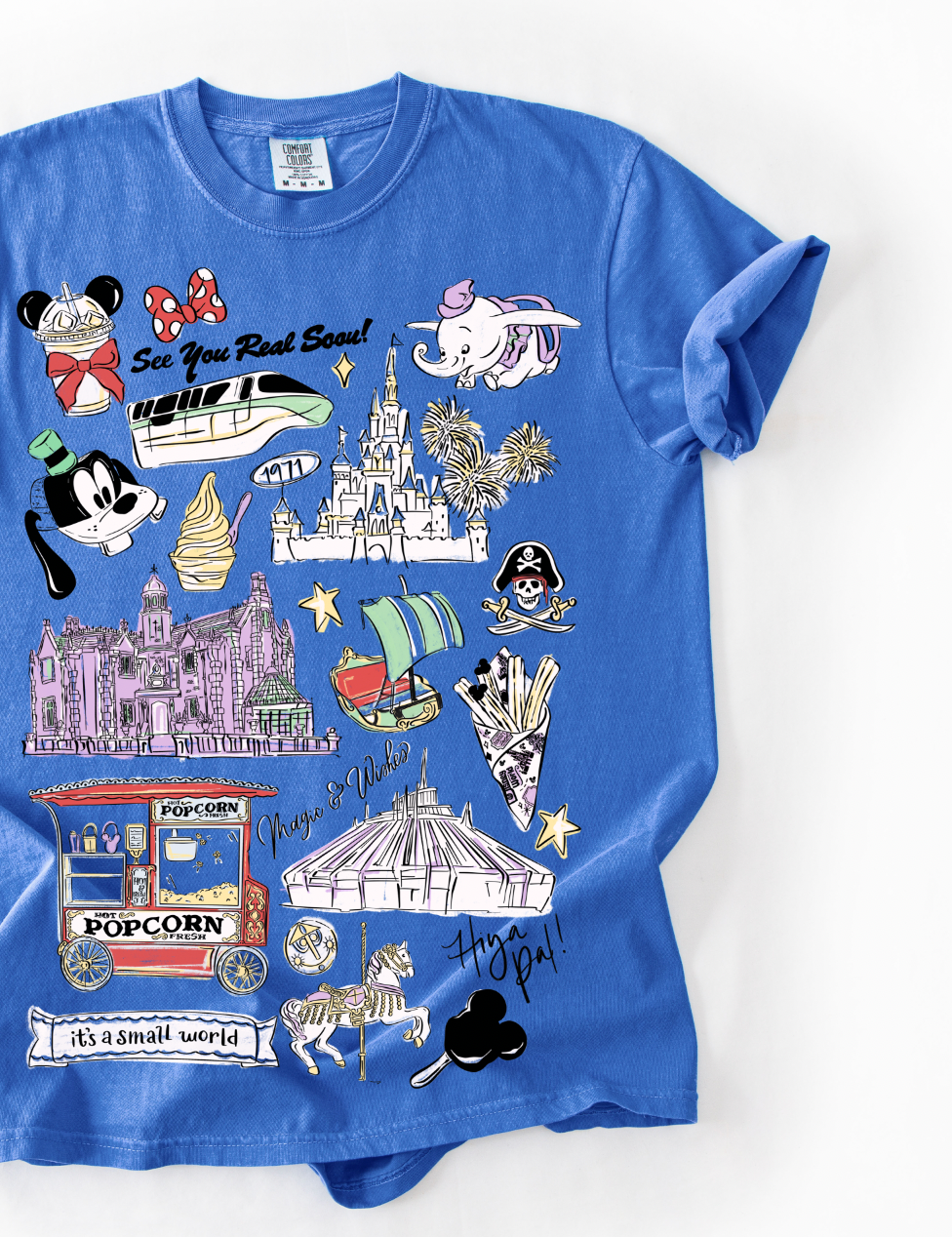 Kingdom Sketch In Color Tee - Flo Blue - PREORDER