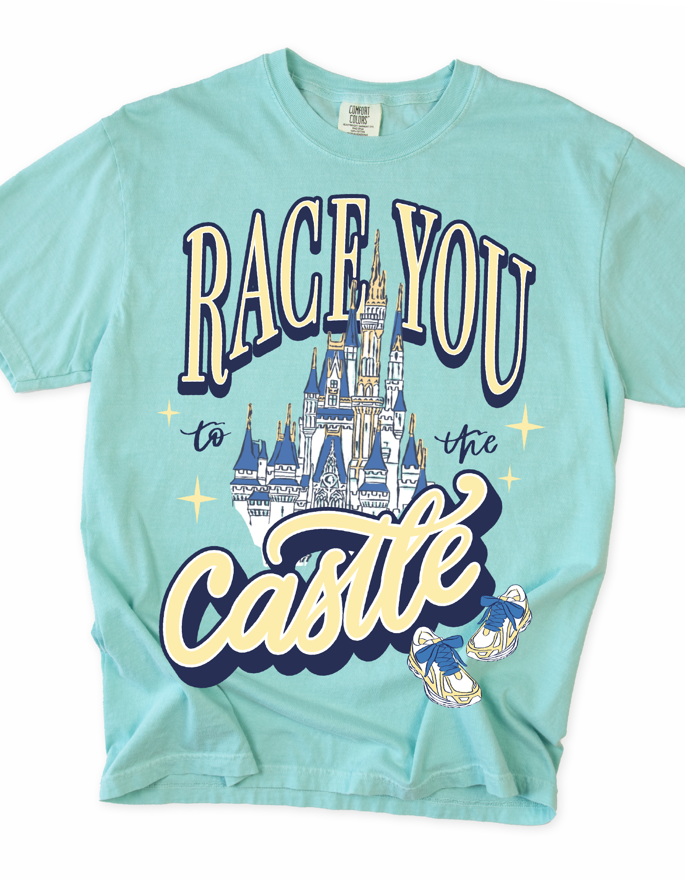 Race You To The Castle Tee - Chalky Mint