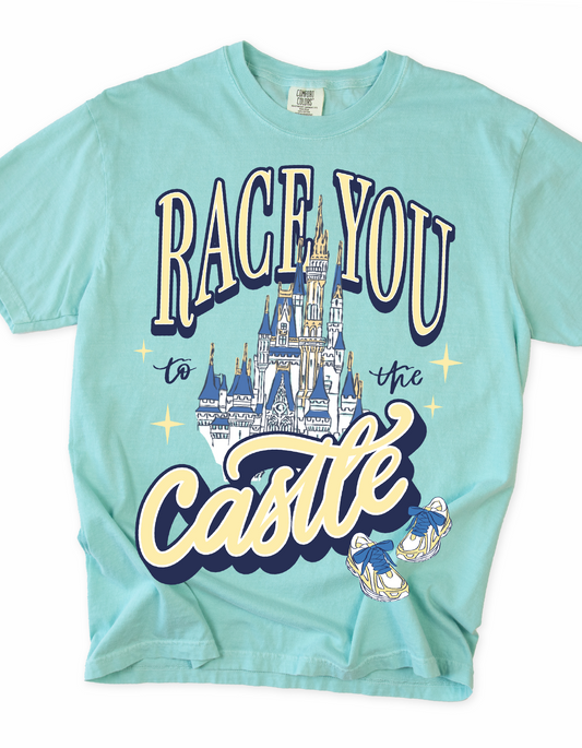 Race You To The Castle Tee - Chalky Mint - PREORDER