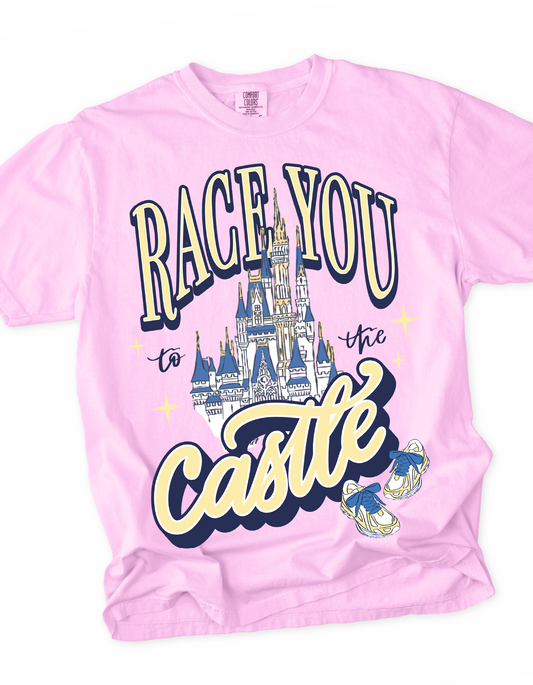 Race You To The Castle Tee - Rose Quartz - PREORDER