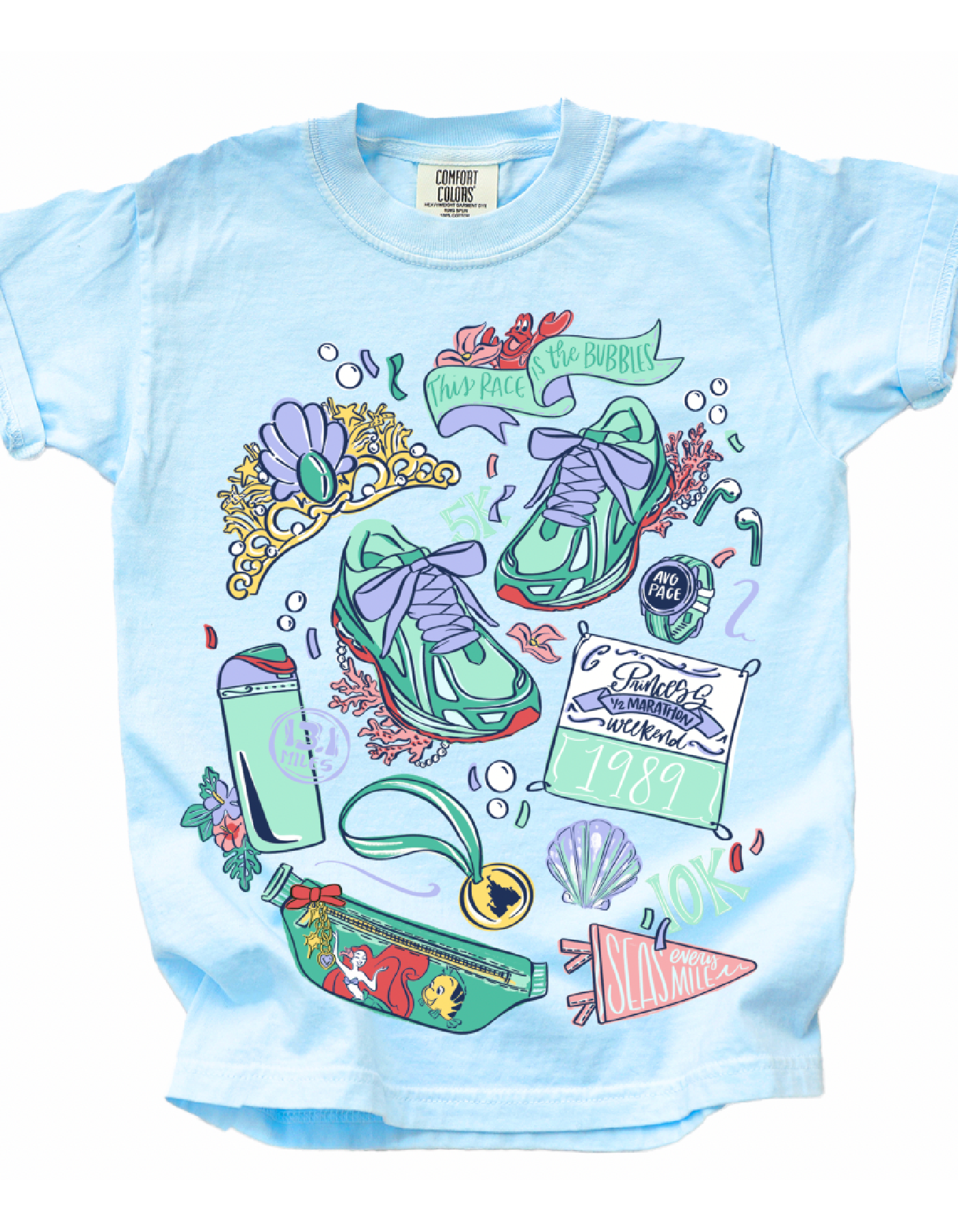 This Race Is The Bubbles Sketch Tee - Chambray - PREORDER