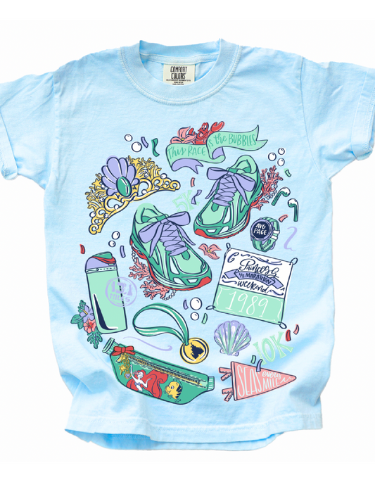 This Race Is The Bubbles Sketch Tee - Chambray - PREORDER