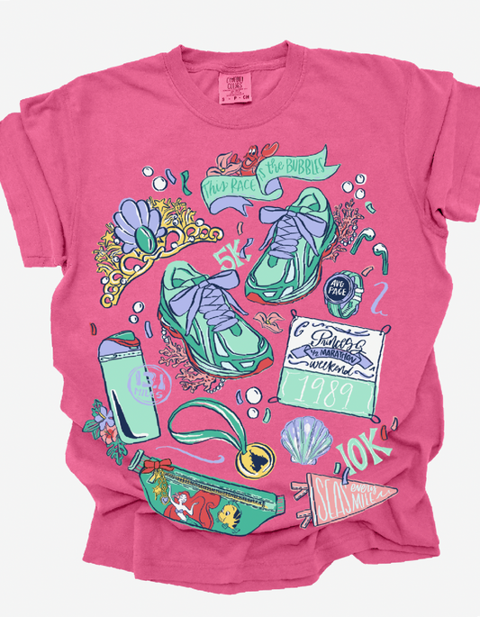 This Race Is The Bubbles Sketch Tee - Crunchberry - PREORDER