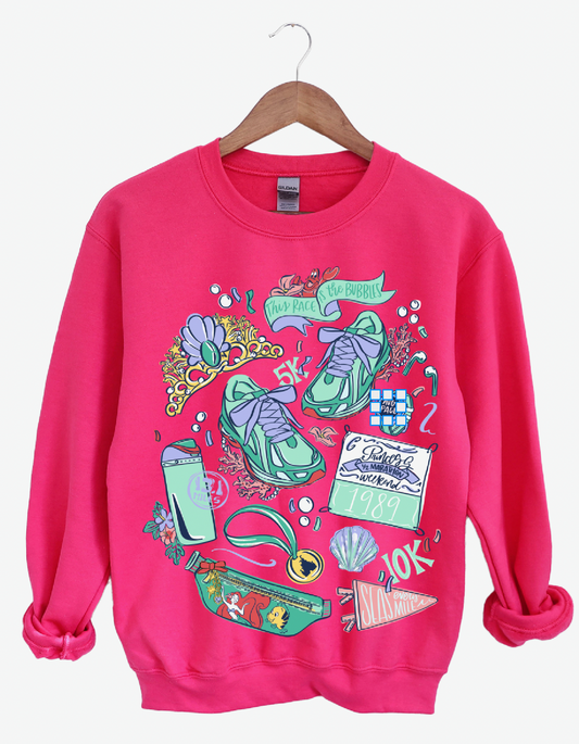 This Race Is The Bubbles Sketch Sweatshirt - Hot Pink - PREORDER