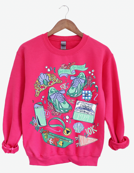 This Race Is The Bubbles Sketch Sweatshirt - Hot Pink - PREORDER