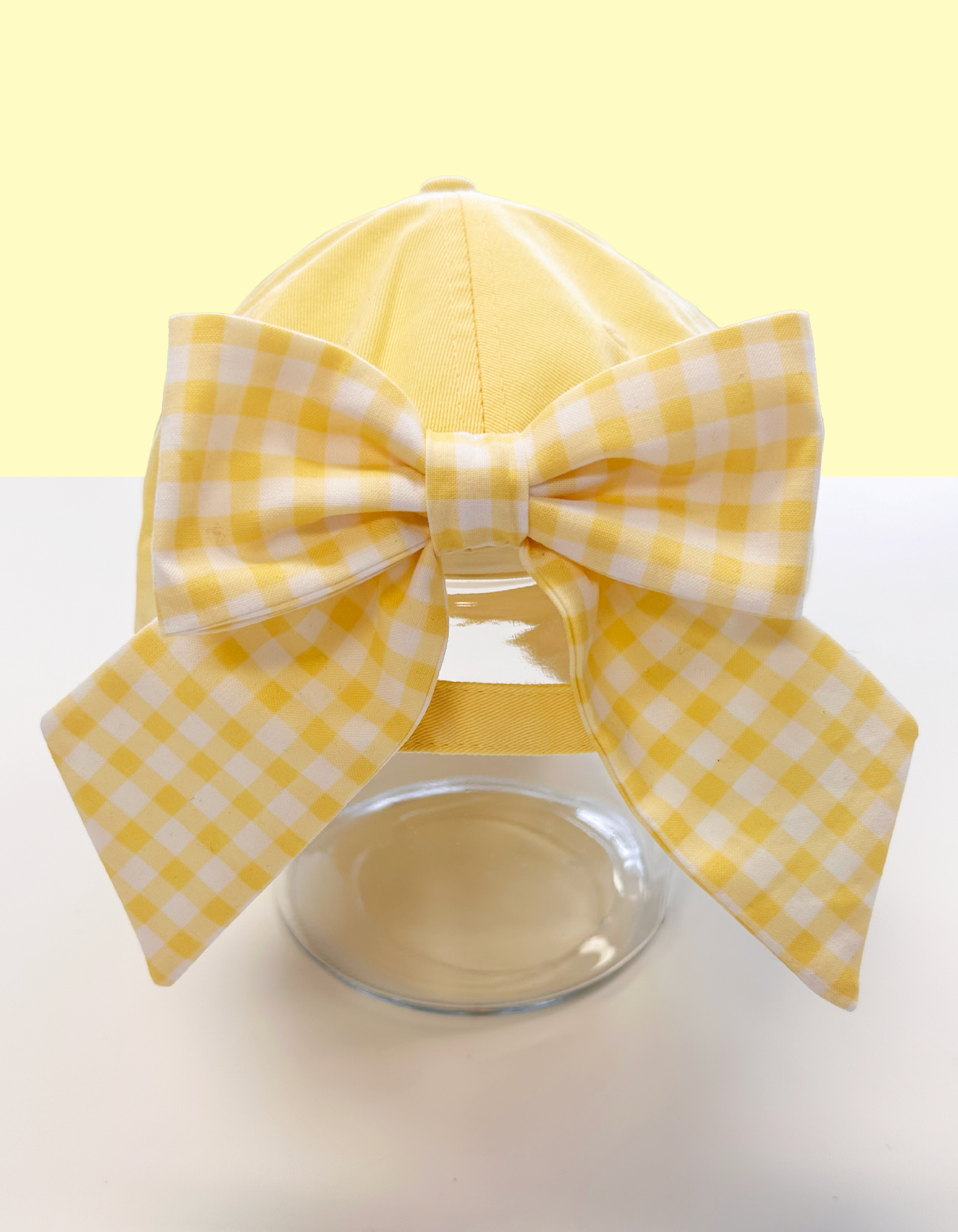 Parks Icons Hat With Bow - Yellow Hat & Yellow Gingham Bow