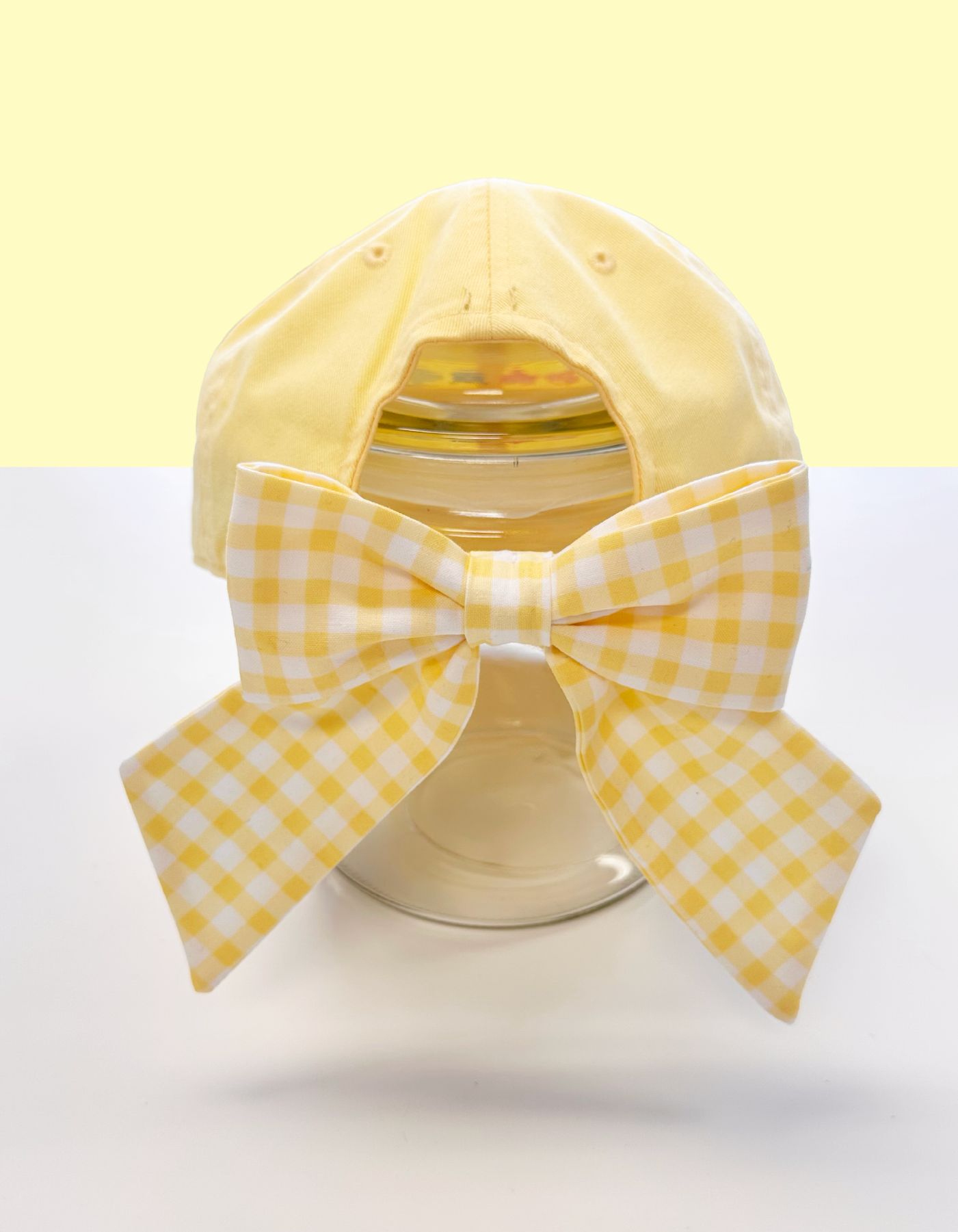 Parks Icons Hat With Bow - Yellow Hat & Yellow Gingham Bow