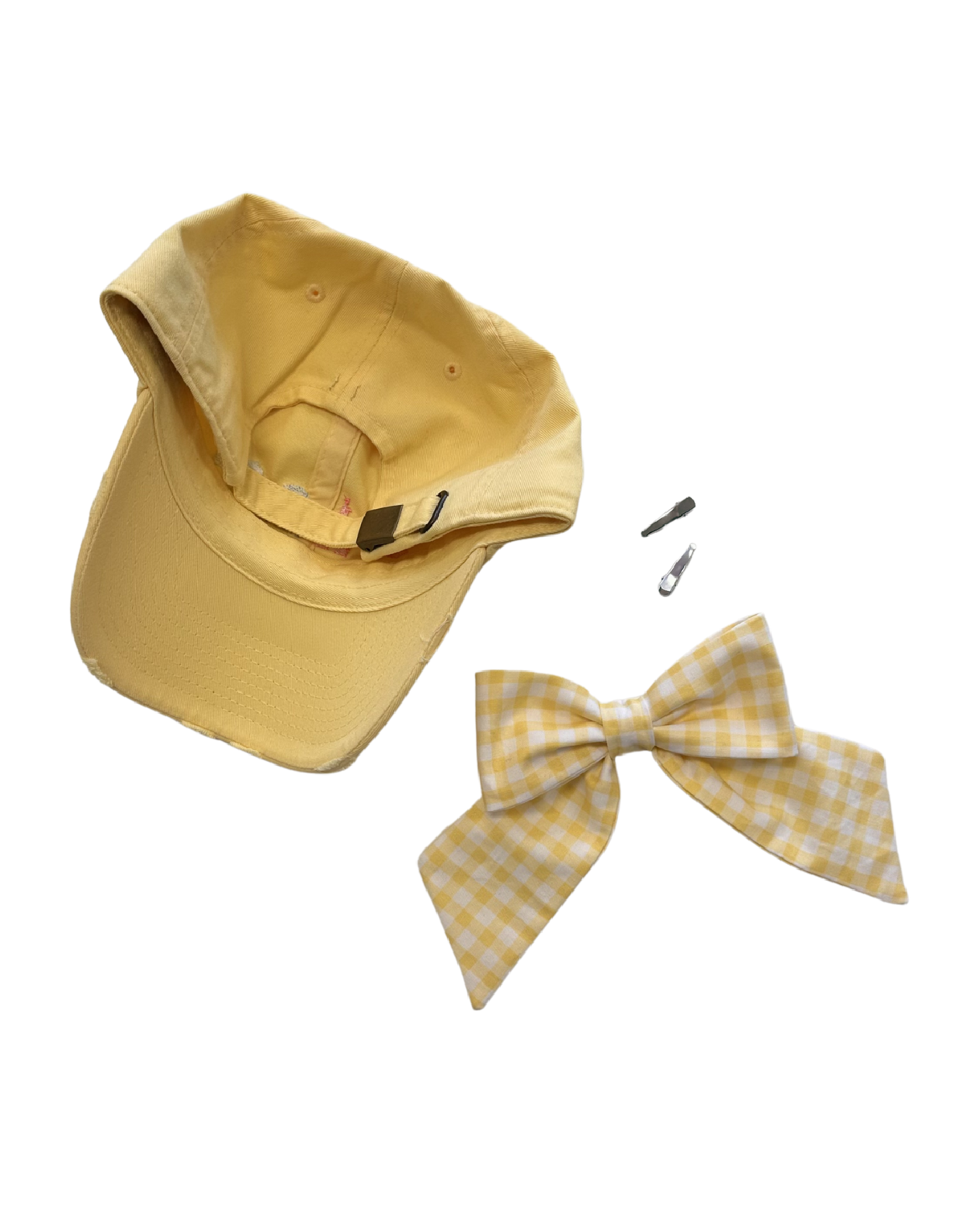Parks Icons Hat With Bow - Yellow Hat & Yellow Gingham Bow