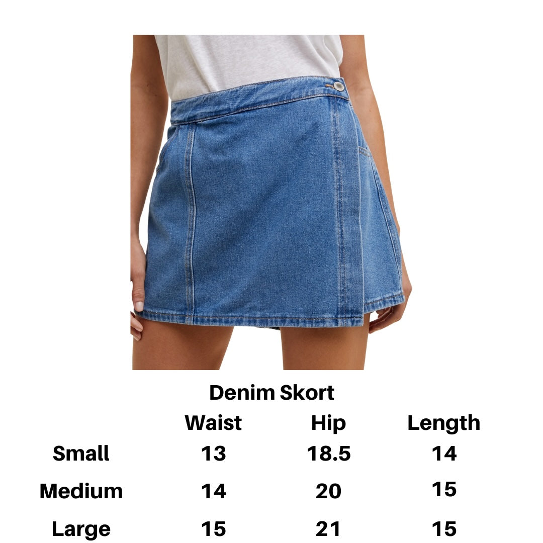 Denim Skort - S + M