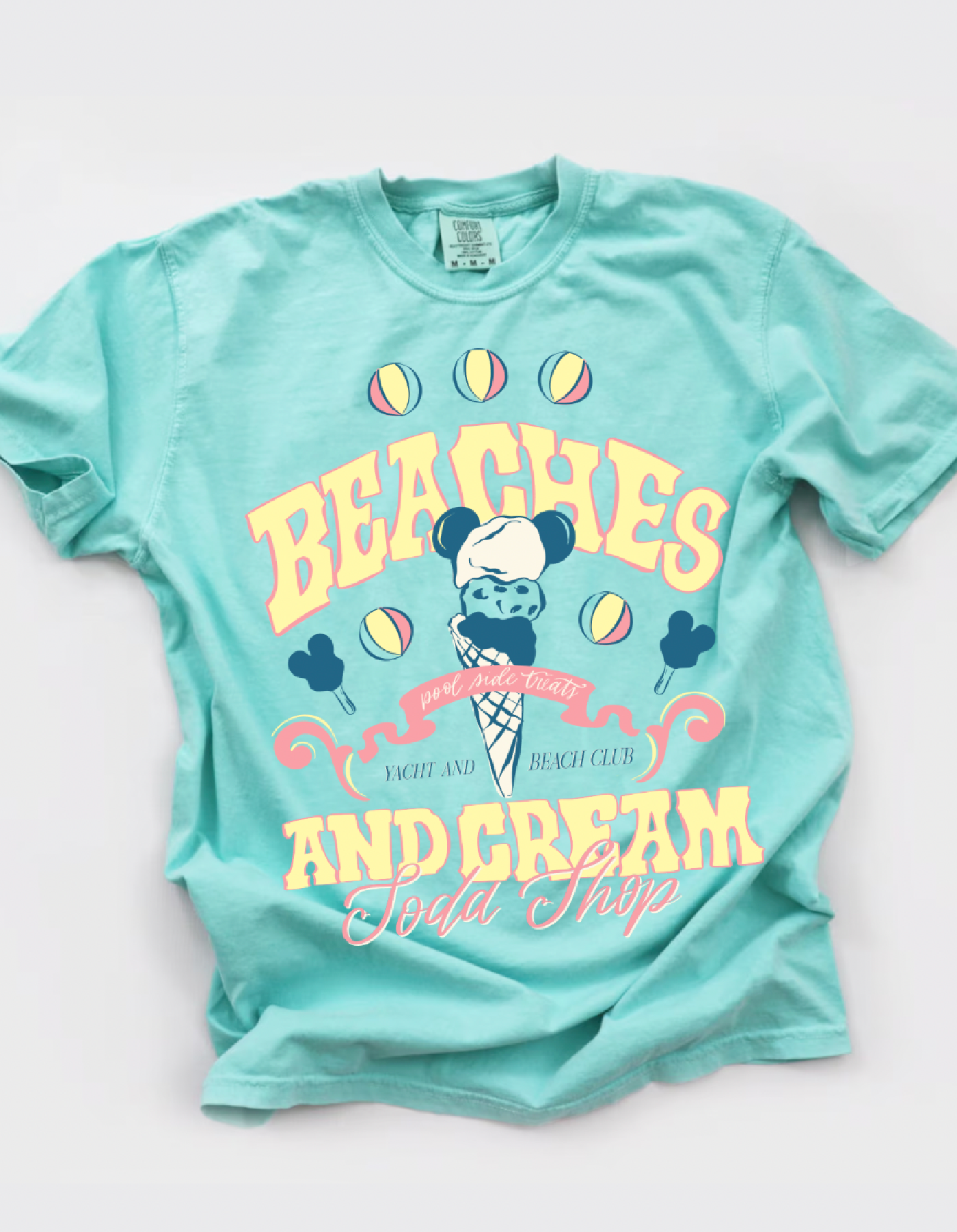 Beaches and Cream Tee - Chalky Mint