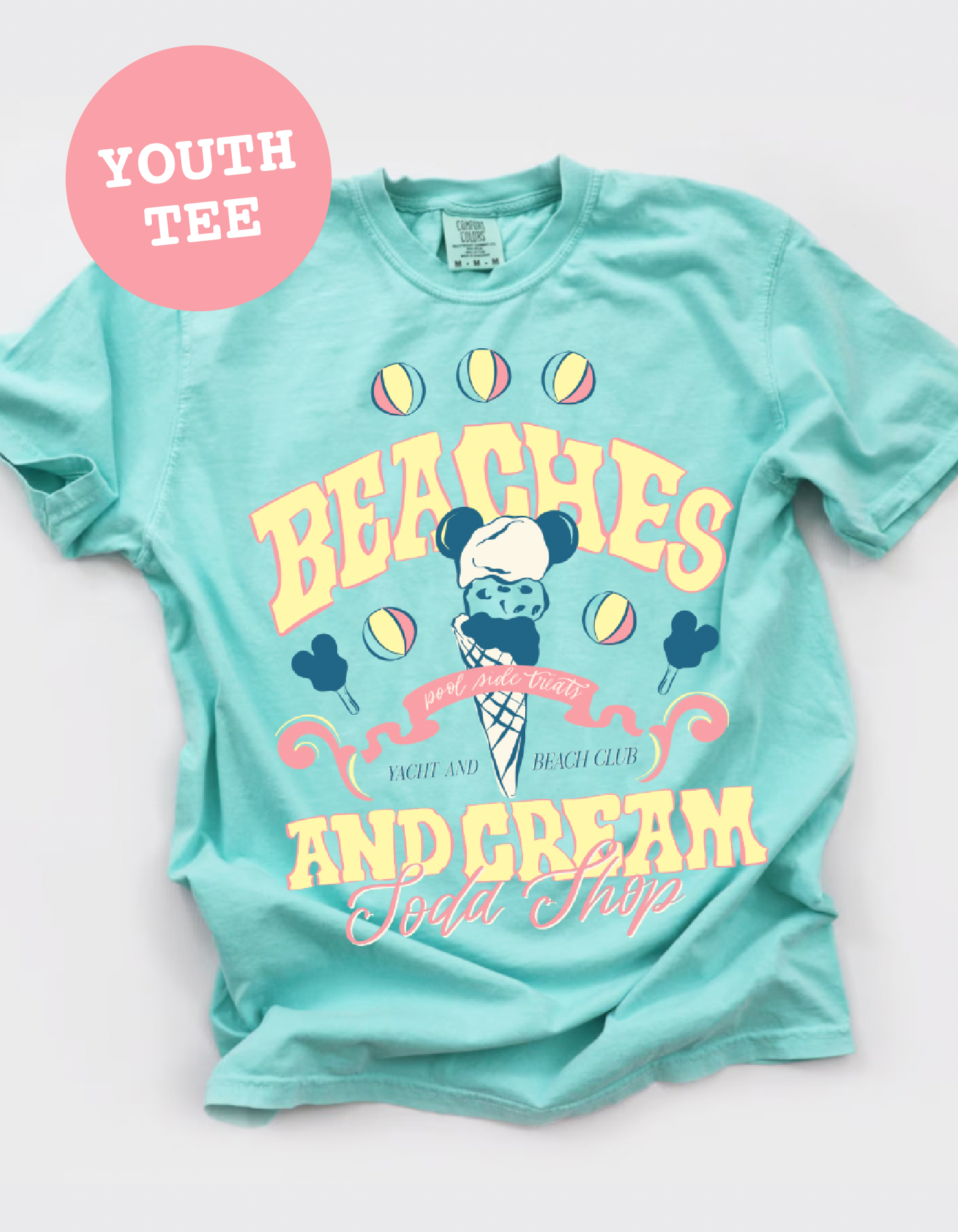 YOUTH Beaches and Cream Tee - Chalky Mint