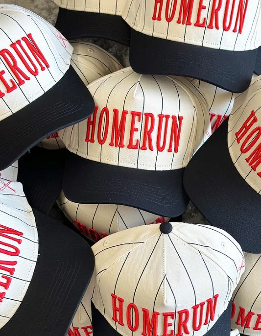 Home Run Trucker Hat - Black & White